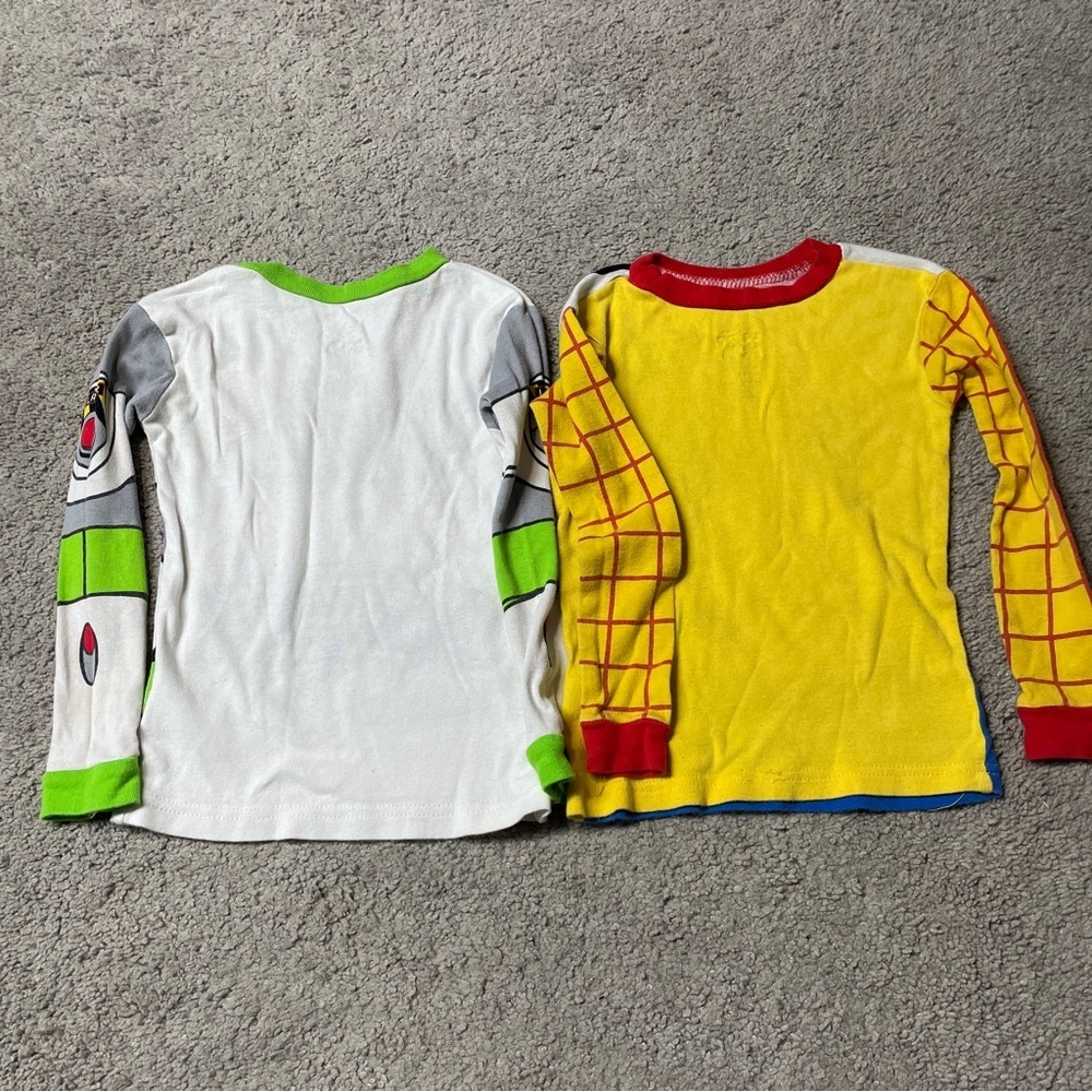 Disney Pixar Toy Story Buzz Lightyear Woody Pajama Tops‎ Kids size 5T - Picture 4 of 13